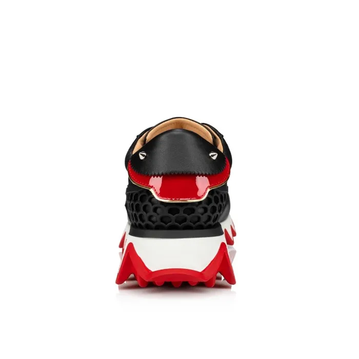 Women Loubishark Sneakers 8211 Calf Leather And Veau Velours 8211 Black Christian Louboutin Sneakers