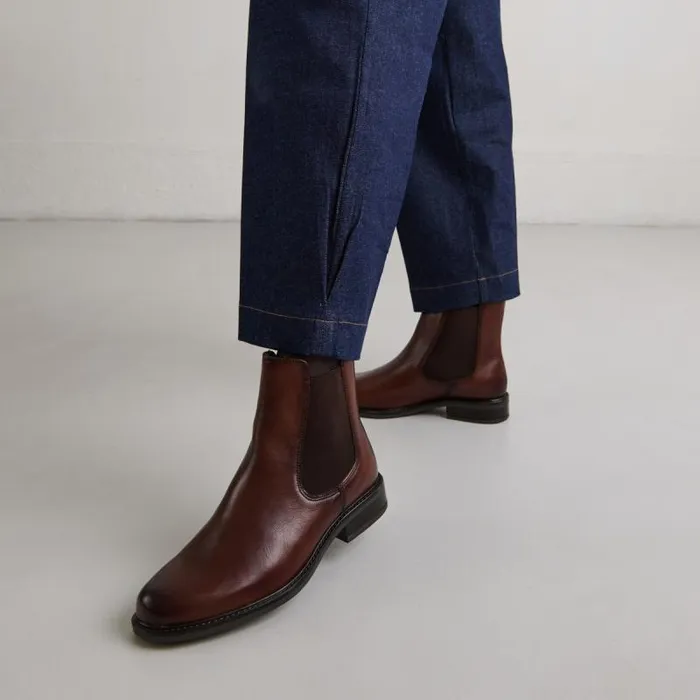 Women Lowboots With Elastics And Rounded Toes Cognac JONAK Ankle Boots Lowboots