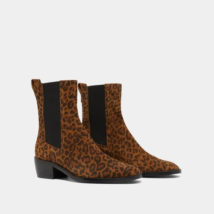 Women Lowboots With Elastics Leopard JONAK Ankle Boots Lowboots