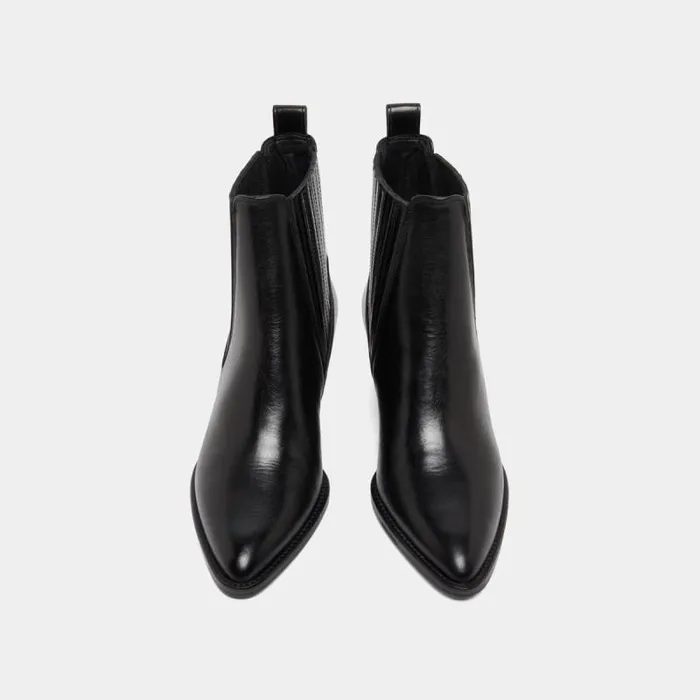 Women Lowboots With Small Beveled Heels And Elastics Black JONAK Ankle Boots Lowboots