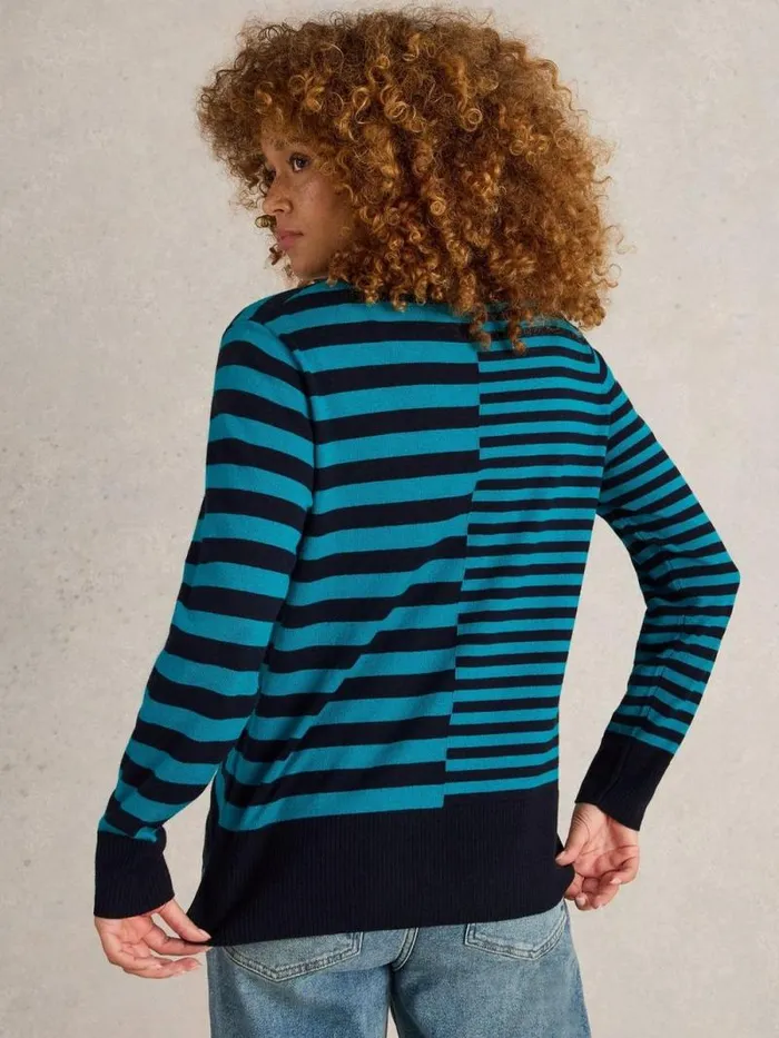 Women MAGGIE LONG SLEEVE JUMPER Green Multi White Stuff Knitwear Women MAGGIE LONG SLEEVE JUMPER Green Multi White Stuff Knitwear