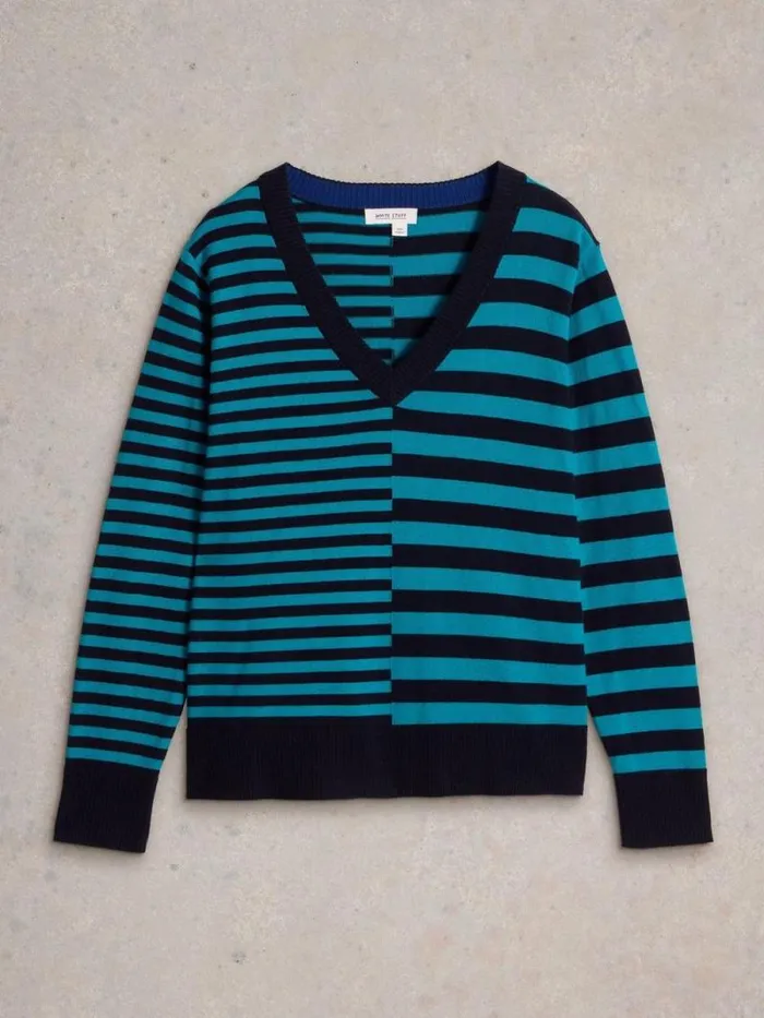 Women MAGGIE LONG SLEEVE JUMPER Green Multi White Stuff Knitwear Women MAGGIE LONG SLEEVE JUMPER Green Multi White Stuff Knitwear