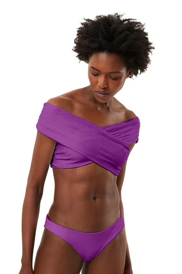 Women Mara Hoffman Bikini Tops Lorina Bikini Top Violet