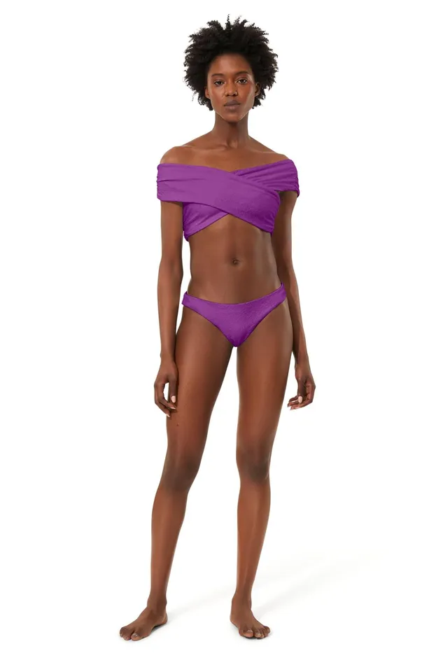 Women Mara Hoffman Bikini Tops Lorina Bikini Top Violet