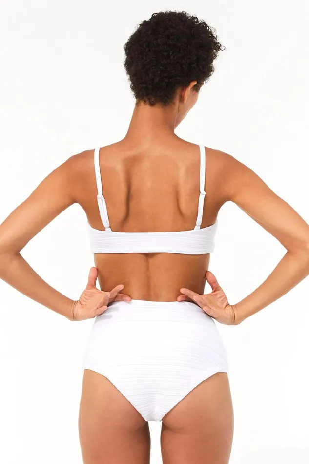 Women Mara Hoffman Bikini Tops Sia Bikini Top White