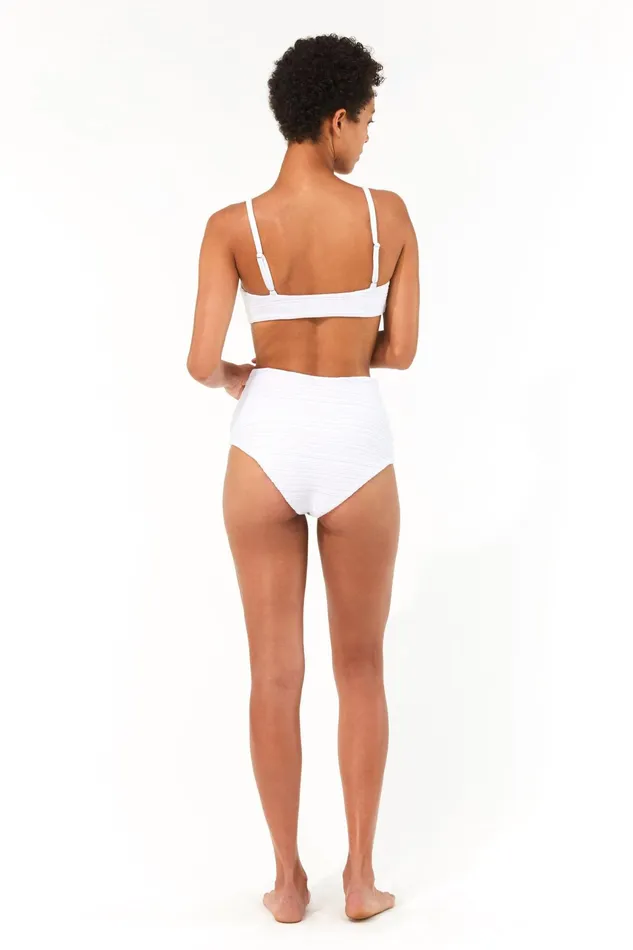 Women Mara Hoffman Bikini Tops Sia Bikini Top White