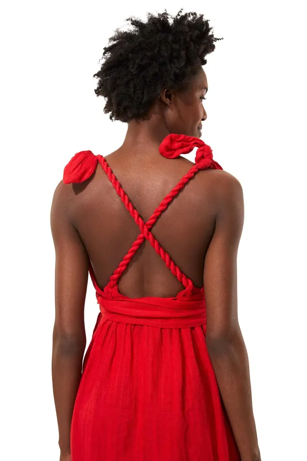 Women Mara Hoffman Dresses Calypso Dress Red