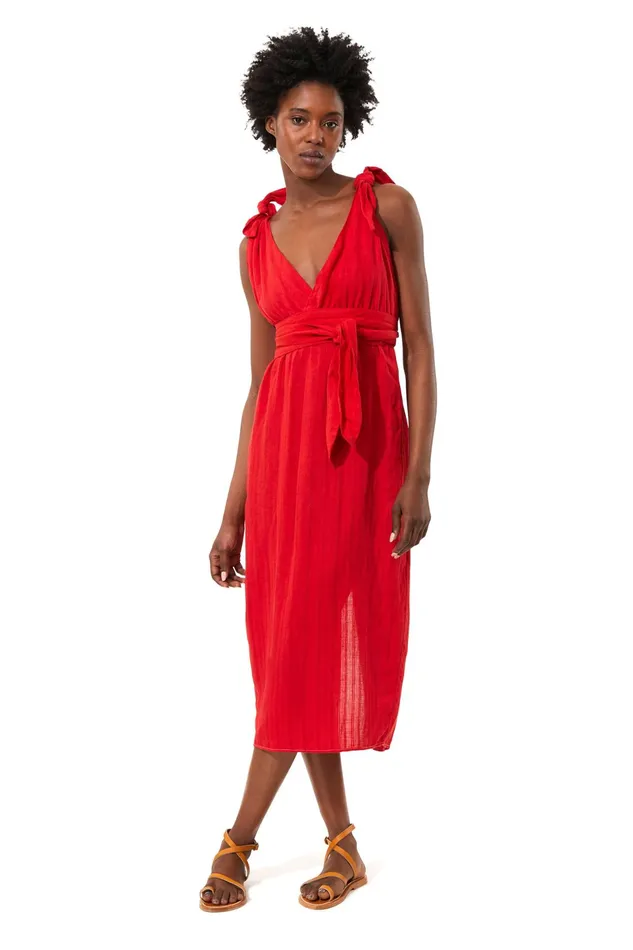 Women Mara Hoffman Dresses Calypso Dress Red