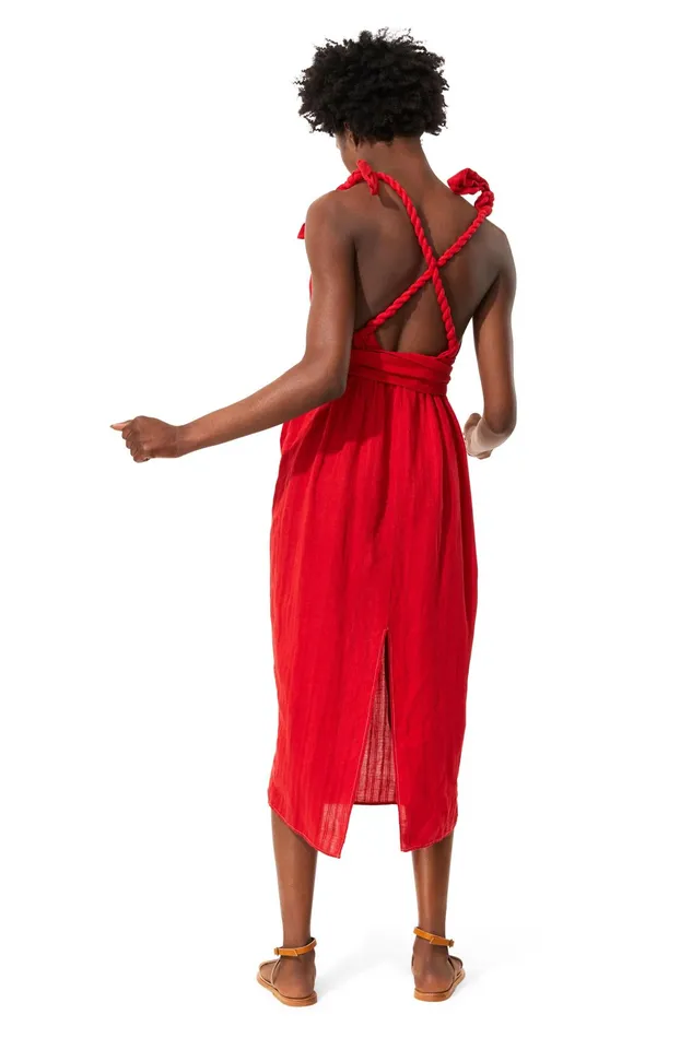 Women Mara Hoffman Dresses Calypso Dress Red