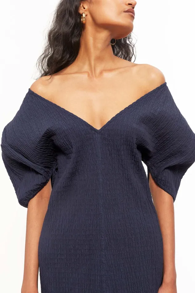 Women Mara Hoffman Dresses Gracen Dress Navy