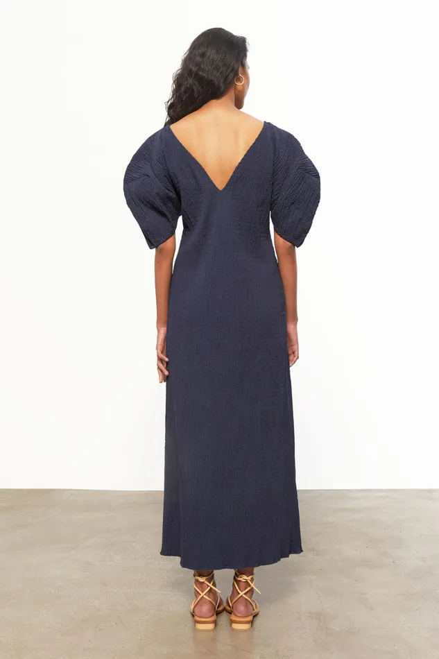 Women Mara Hoffman Dresses Gracen Dress Navy