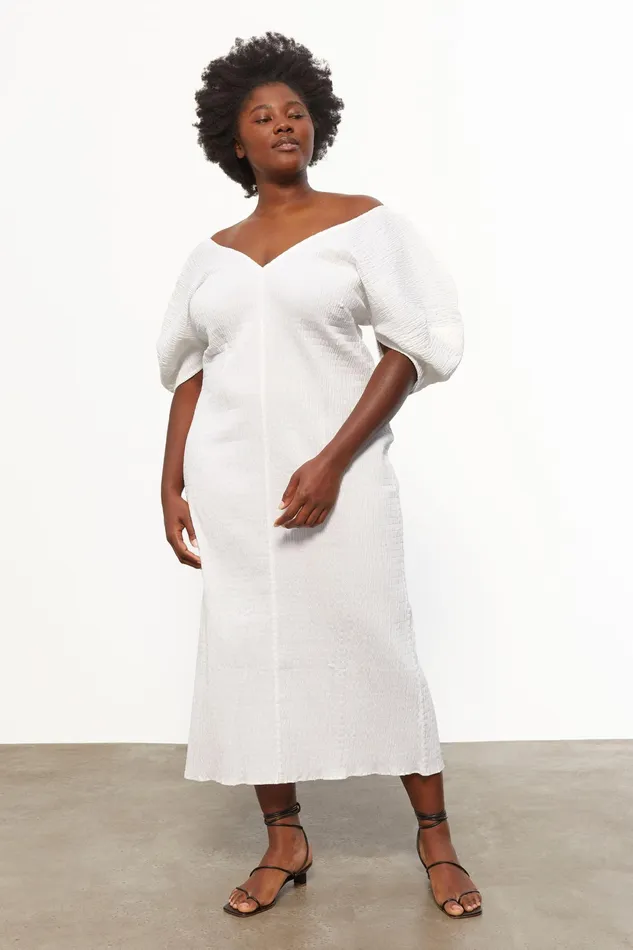 Women Mara Hoffman Extended Sizes Extended Gracen Dress White Women Mara Hoffman Extended Sizes Extended Gracen Dress White