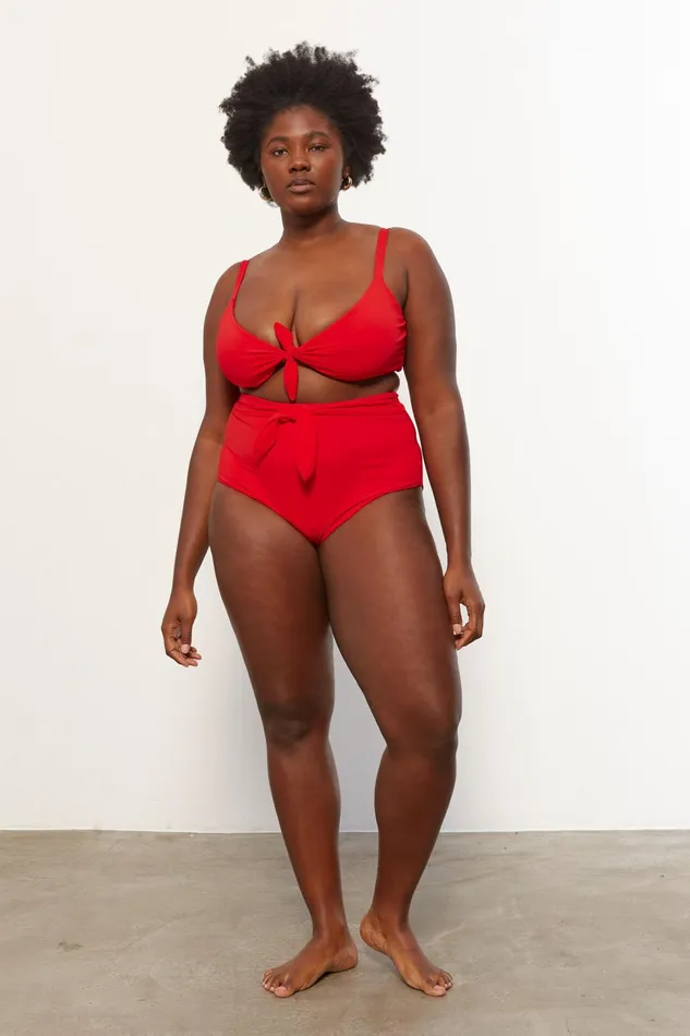 Women Mara Hoffman Extended Sizes Extended Jay Bikini Bottom Red