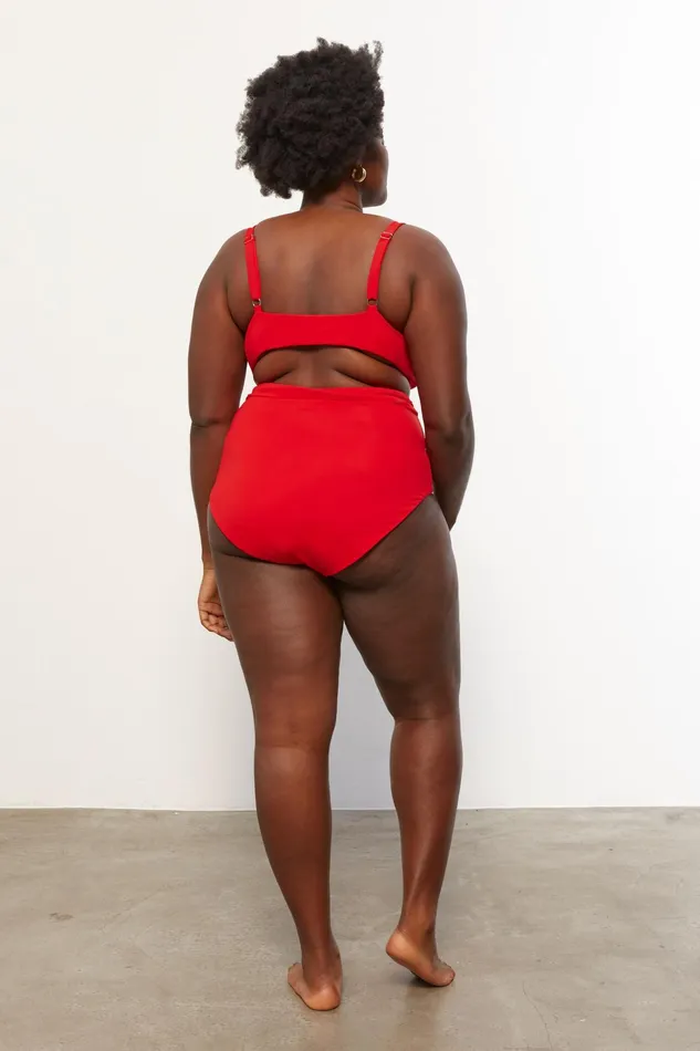 Women Mara Hoffman Extended Sizes Extended Jay Bikini Bottom Red