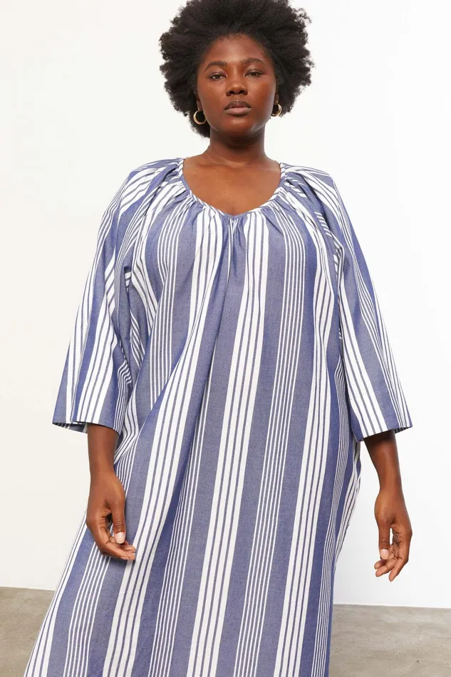 Women Mara Hoffman Extended Sizes Extended Luz Coverup Navy Multi