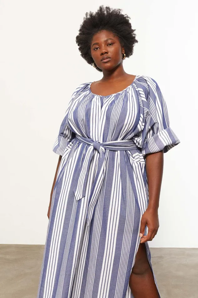 Women Mara Hoffman Extended Sizes Extended Luz Coverup Navy Multi