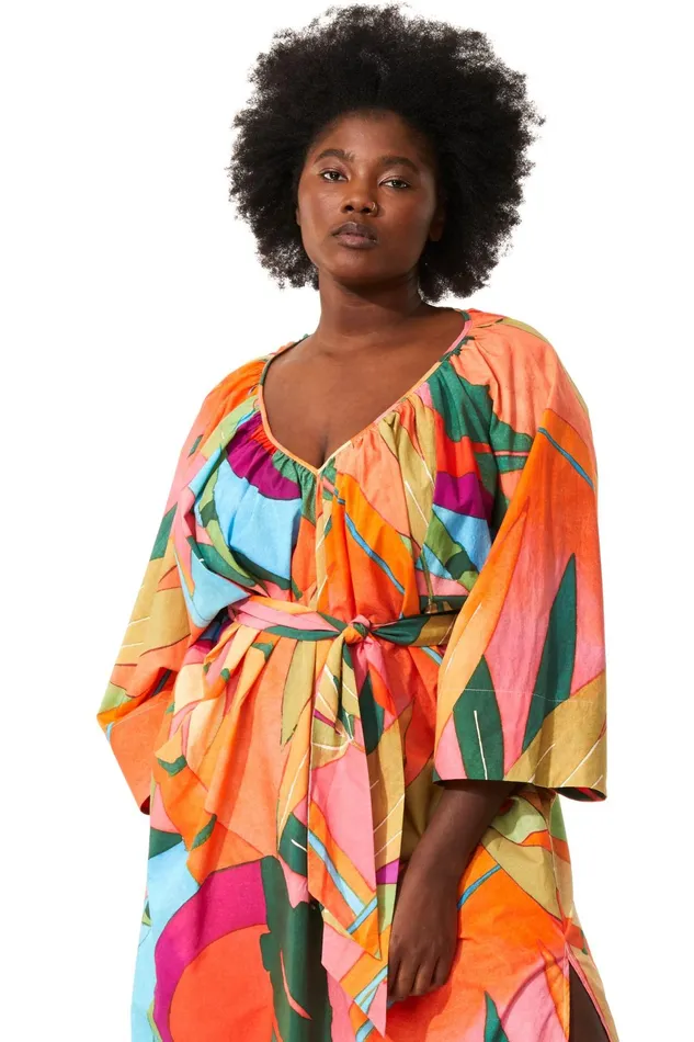 Women Mara Hoffman Extended Sizes Extended Luz Coverup Print