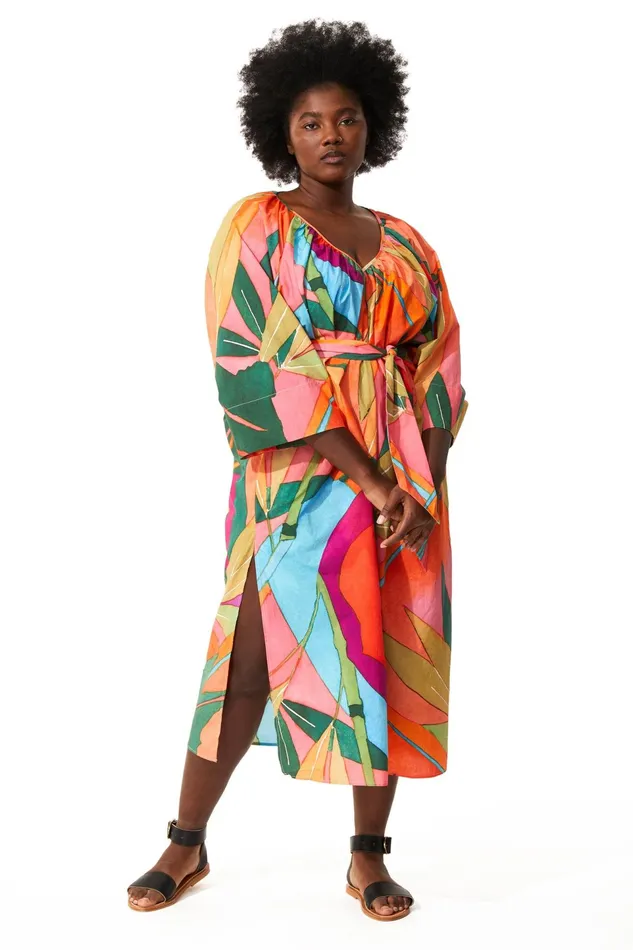 Women Mara Hoffman Extended Sizes Extended Luz Coverup Print