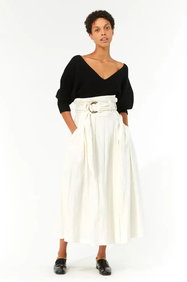 Women Mara Hoffman Skirts Esperanza Skirt Ivory