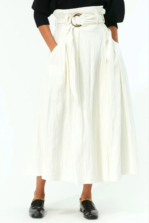 Women Mara Hoffman Skirts Esperanza Skirt Ivory