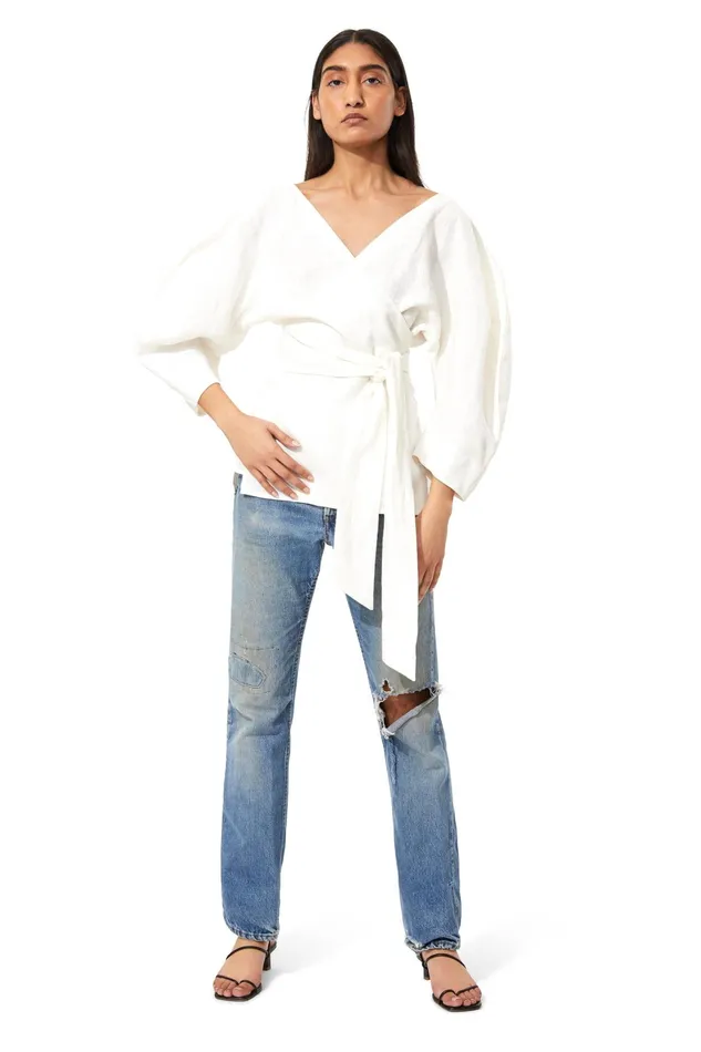 Women Mara Hoffman Tops Emiliana Top White