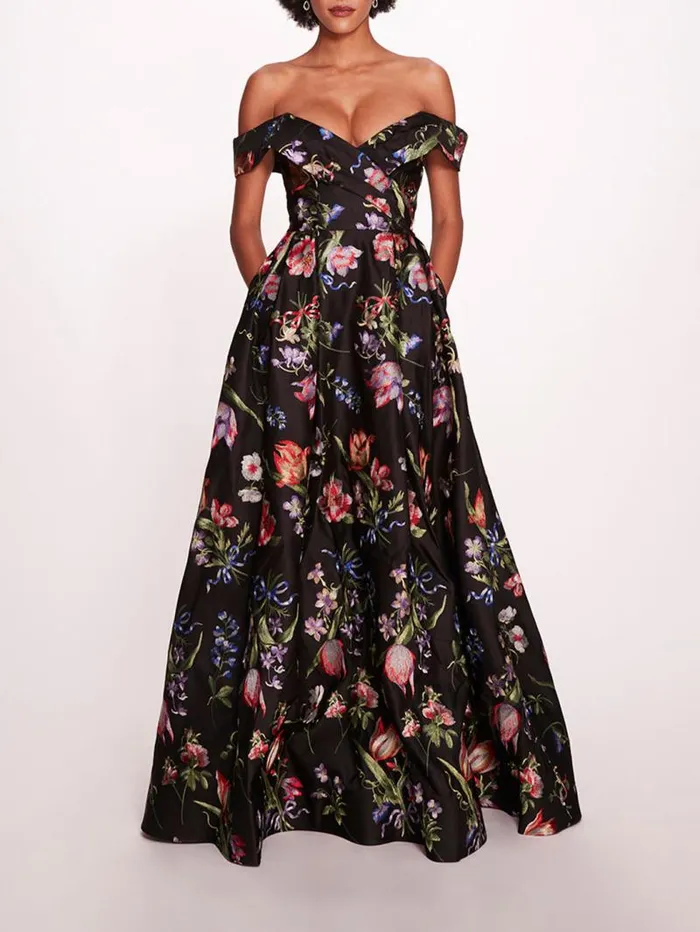 Women Marchesa Marchesa Notte Alex Gown Black Multi