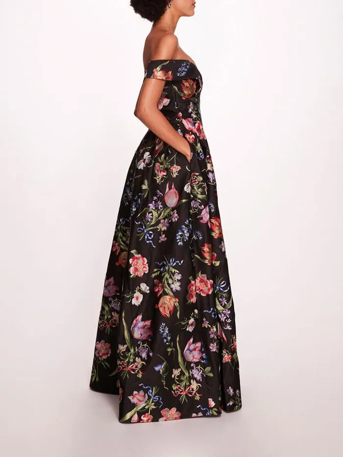 Women Marchesa Marchesa Notte Alex Gown Black Multi