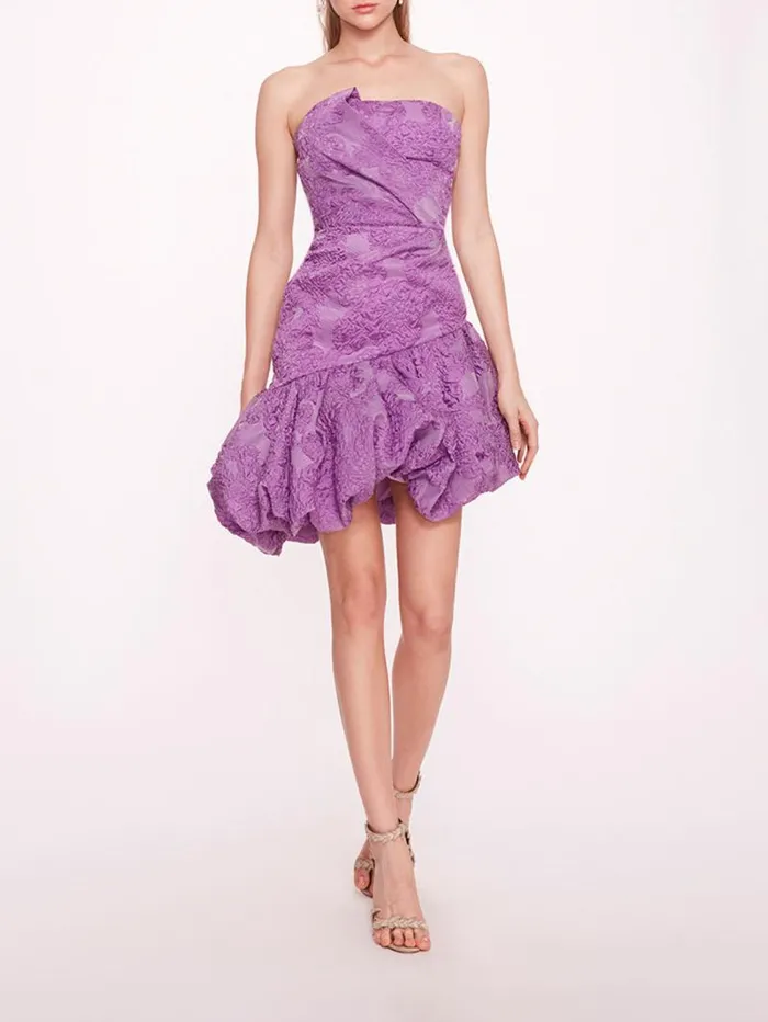Women Marchesa Marchesa Notte Calathea Mini Dress Lavender