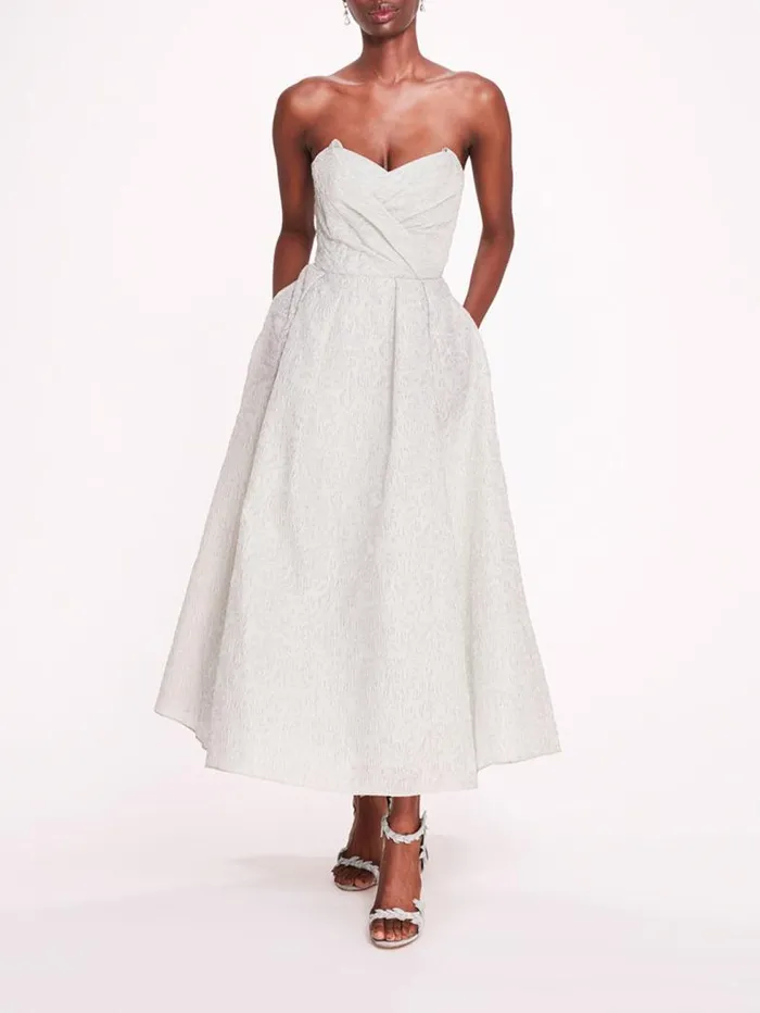 Women Marchesa Marchesa Notte Cloque Sweetheart Dress Mint