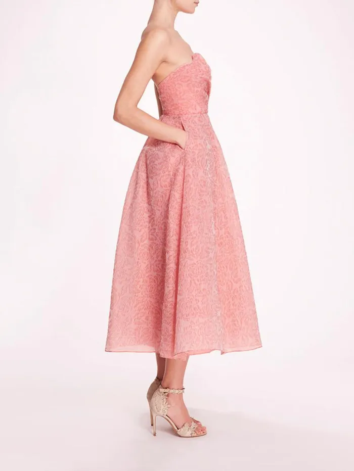 Women Marchesa Marchesa Notte Cloque Sweetheart Dress Pink