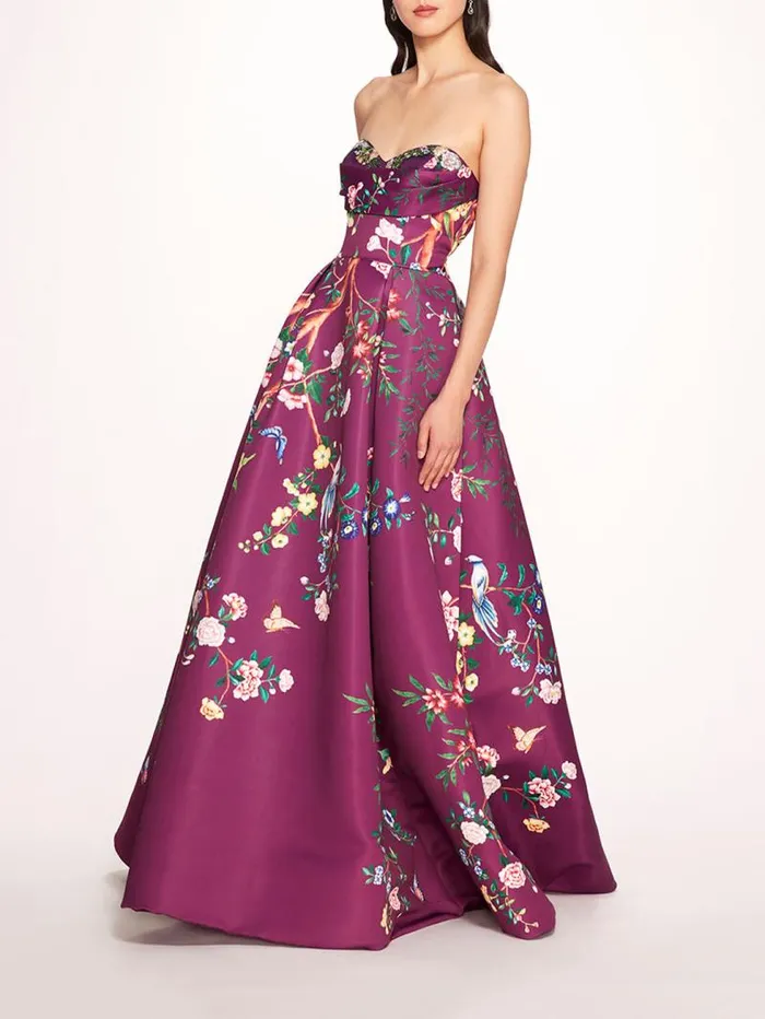 Women Marchesa Marchesa Notte Paradise Ball Gown Amethyst Multi