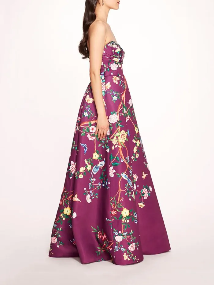 Women Marchesa Marchesa Notte Paradise Ball Gown Amethyst Multi