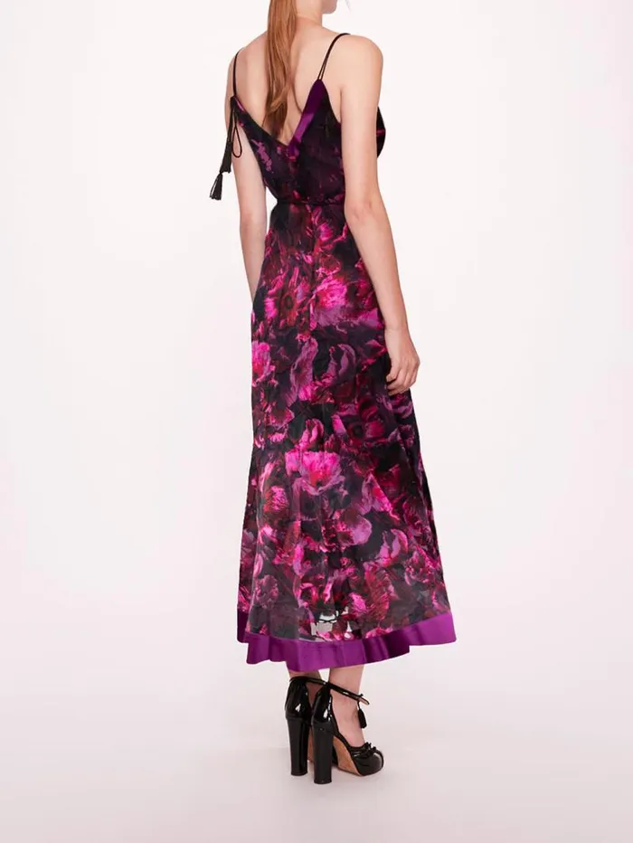 Women Marchesa Marchesa Rosa Niobe Slip Dress Fuchsia