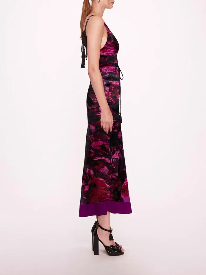 Women Marchesa Marchesa Rosa Niobe Slip Dress Fuchsia
