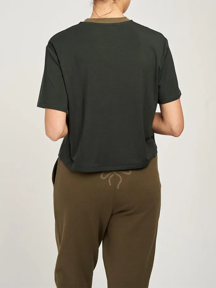 Women Marchesa Tops Dominique Tee Olive