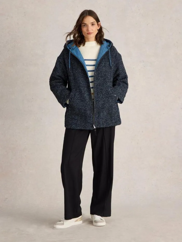 Women Mariella Reversible Coat Blue Multi White Stuff Coats and Jackets Women Mariella Reversible Coat Blue Multi White Stuff Coats and Jackets