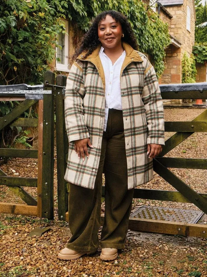 Women Marlowe Reversible Check Coat Ivory Multi White Stuff Coats and Jackets