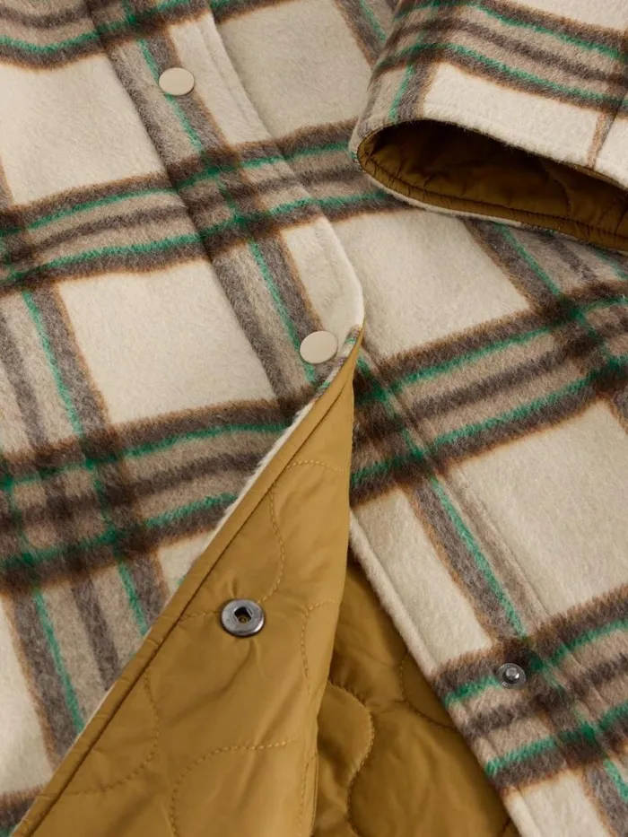 Women Marlowe Reversible Check Coat Ivory Multi White Stuff Coats and Jackets