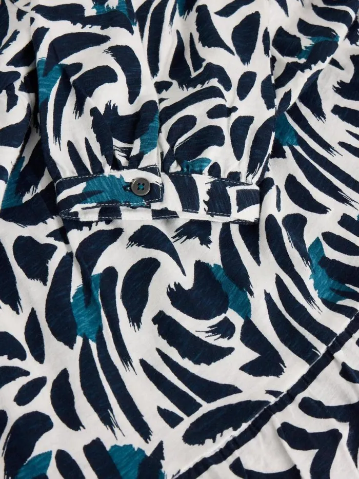 Women MARTA V NECK TUNIC Blue Print White Stuff Tunics Women MARTA V NECK TUNIC Blue Print White Stuff Tunics