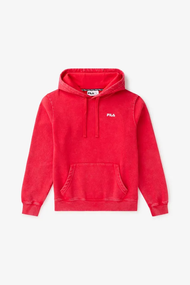 Women Matching Sets Fila Sportstyle Linear Logo Hoodie 611 Fila Redwhite