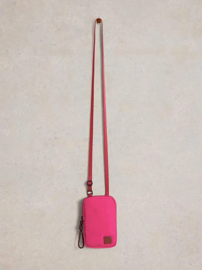 Women Meadow Phone Bag Bright Pink White Stuff Bags and Purses