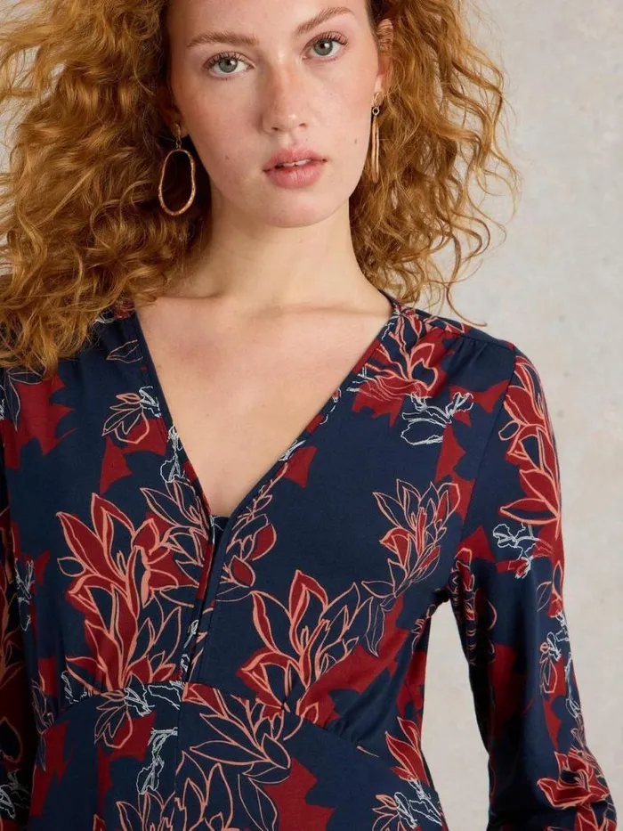 Women Megan Jersey Dress Plum Purple Print White Stuff Dresses Women Megan Jersey Dress Plum Purple Print White Stuff Dresses