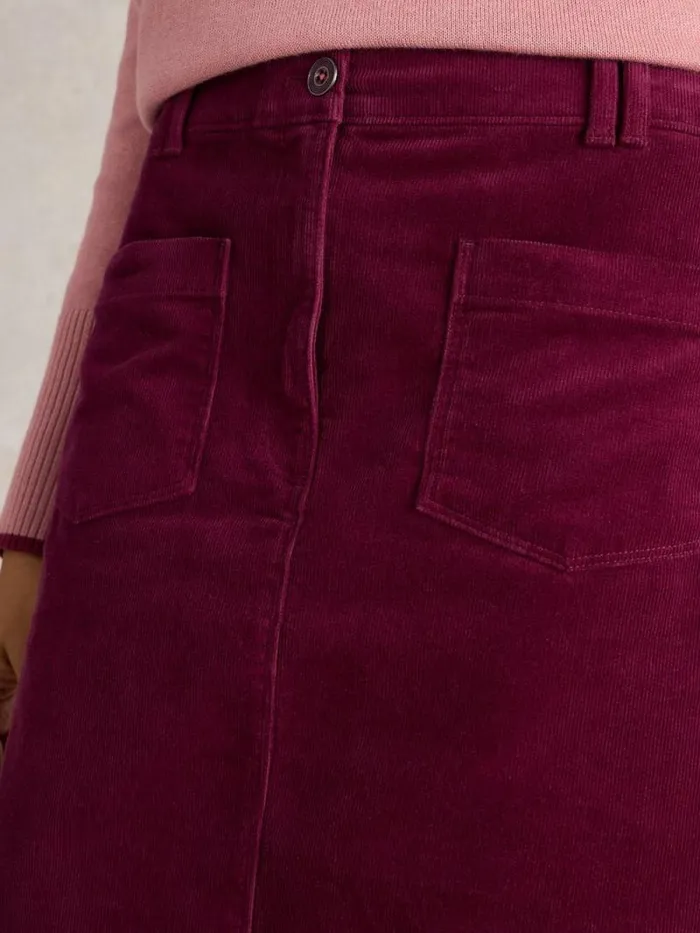 Women Melody Organic Cord Skirt Deep Red White Stuff Skirts Women Melody Organic Cord Skirt Deep Red White Stuff Skirts