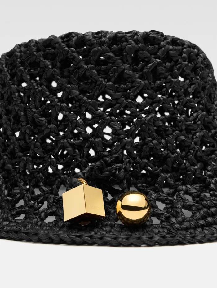 WomenMen Hats JACQUEMUS The Spiaggia Bucket Hat Black