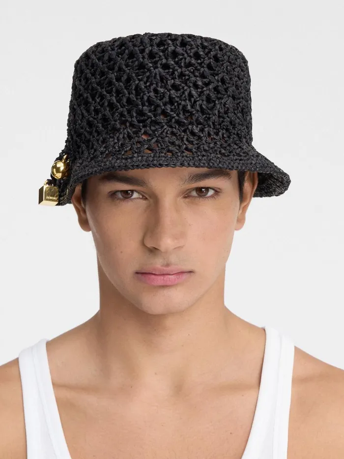 WomenMen Hats JACQUEMUS The Spiaggia Bucket Hat Black