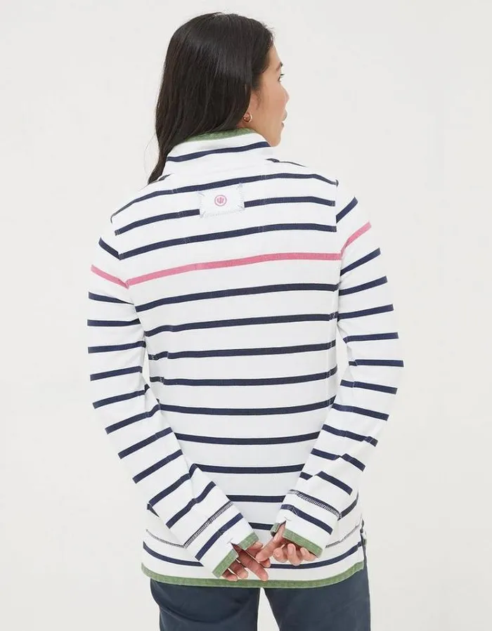 WomenMenKids FatFace Sweatshirts and Hoodies Airlie Breton Stripe Sweatshirt Ivory