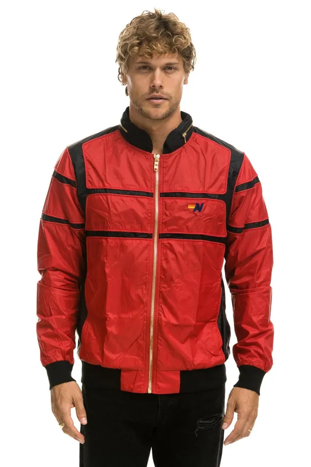 WomenMen Outerwear Aviator Nation RACER JACKET 8211 CHERRY