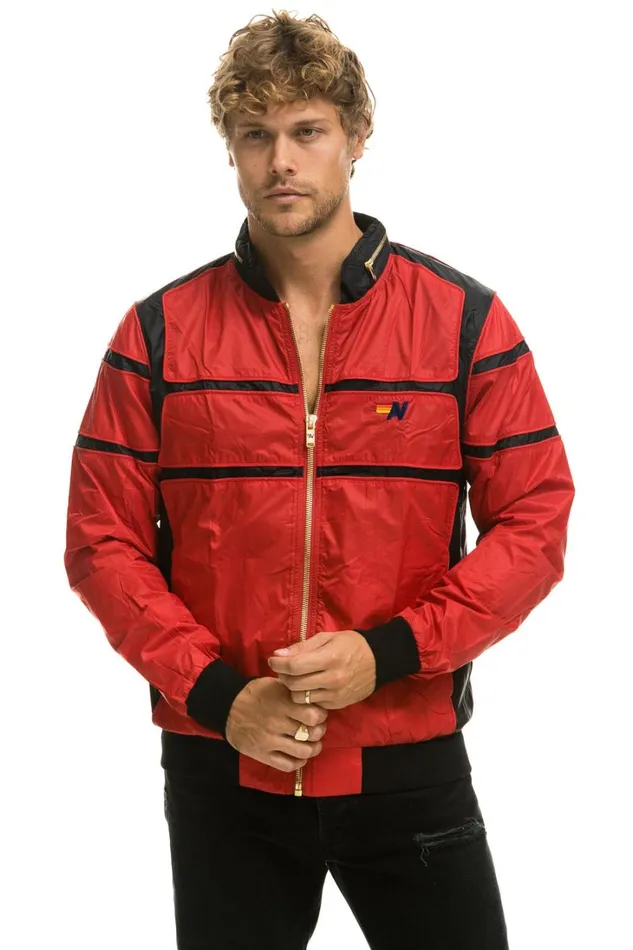 WomenMen Outerwear Aviator Nation RACER JACKET 8211 CHERRY WomenMen Outerwear Aviator Nation RACER JACKET 8211 CHERRY