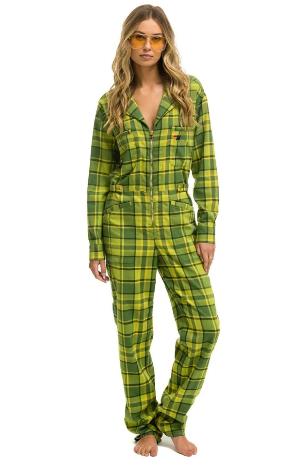 WomenMen Outerwear Aviator Nation UNISEX PLAID FLIGHT SUIT 8211 AVOCADO PLAID WomenMen Outerwear Aviator Nation UNISEX PLAID FLIGHT SUIT 8211 AVOCADO PLAID