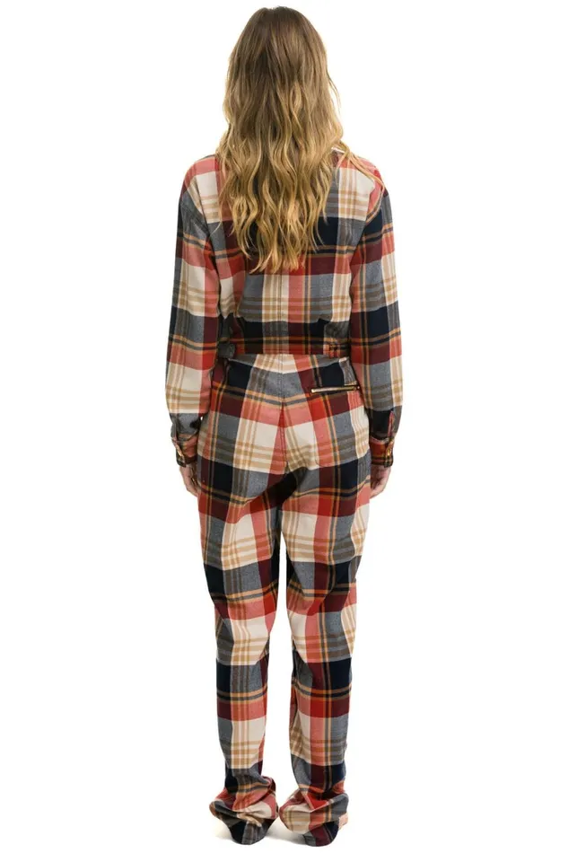 WomenMen Outerwear Aviator Nation UNISEX PLAID FLIGHT SUIT 8211 COWBOY PLAID